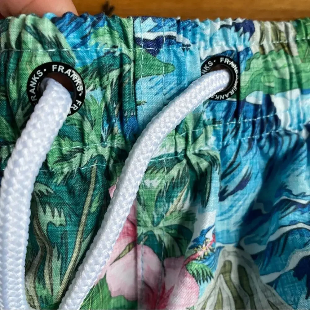 FRANKS Mens $89 Volcano Oahu Swim Shorts Trunk Suit XL NWOT